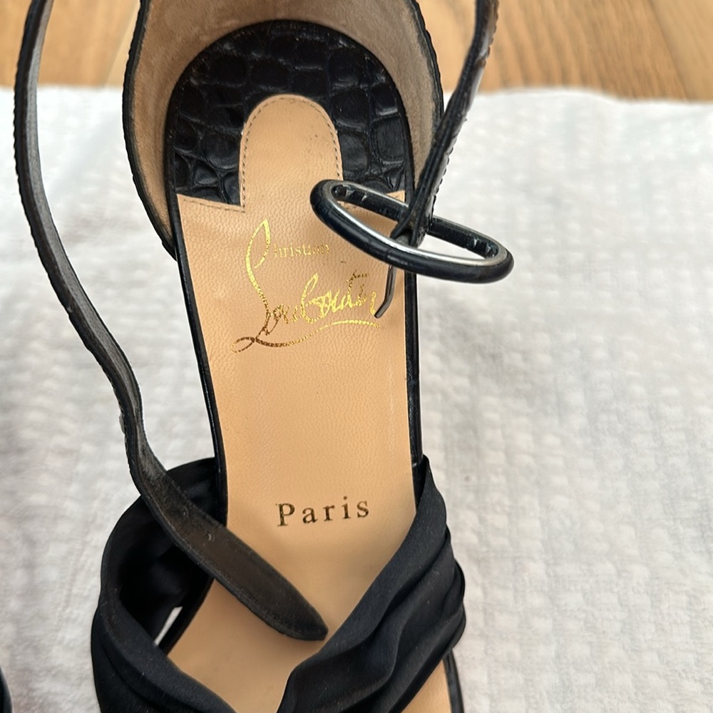 Christian Louboutin Croc Stiletto in dark blue size 37 - Picture 4 of 9
